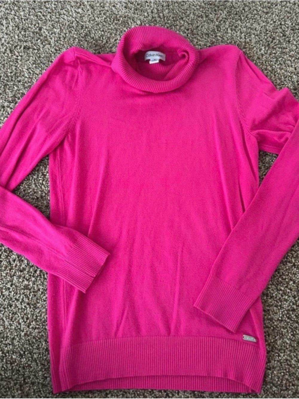 Calvin Klein Hot Pink Turtleneck Sweater